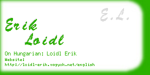 erik loidl business card